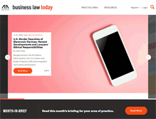 Tablet Screenshot of businesslawtoday.org
